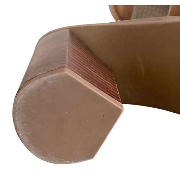 FRANCO SARTO Taupe Brown Delores Laser-Cut Women's Heeled Sandals Size 8.5M - Picture 8 of 9